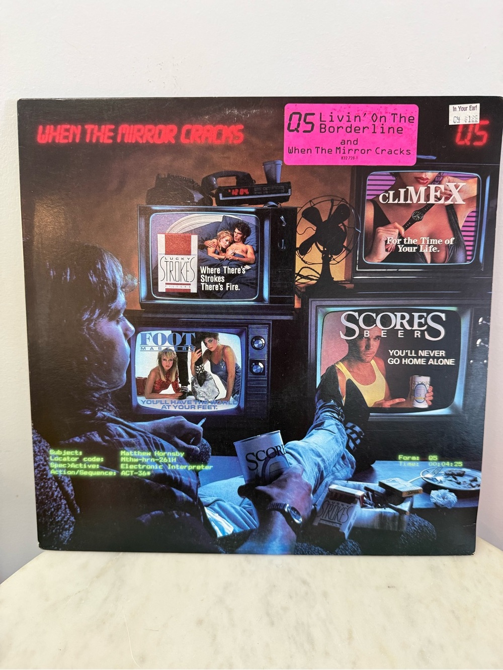 Q5-When The Mirror Cracks-Vinyl LP-UK Pressing-1986 Music For Nations